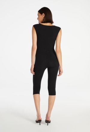 Square Neck Capri Jumpsuit