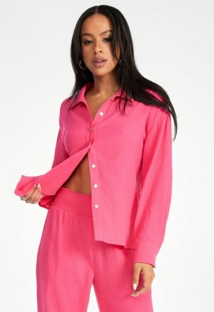 Cotton Gauze Button Down Shirt