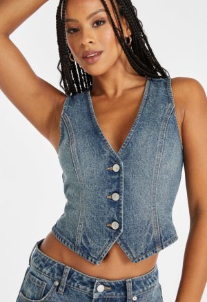 Tailored Denim Vest